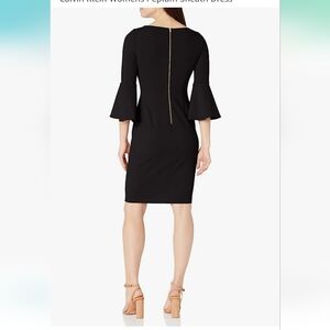 Calvin Klein black peplum dress, size 12